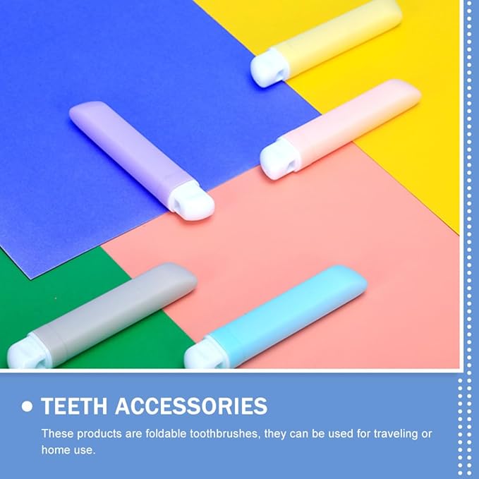 GOOHOCHY Professional Soft Bristle Toothbrushes 5pcs Portable Travel Toothbrush Set Convenient Wear-Resistant Daily Tooth Brush for Household Oral Care Random Color Random Color