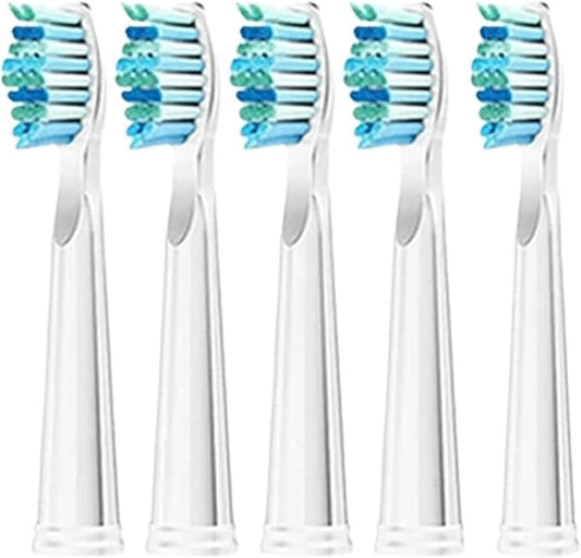 Replaceable Brush Heads Bristle Refill ，Compatibility for Seago/Fairywill Electric Toothbrush FW/SG 507/508/515/551/917/959(Whtie 5)