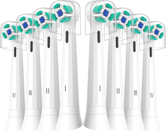 Replacement Heads Compatible with Oral B iO Electric Toothbrush, Toothbrush Heads Fit for Oral-B iO 2/3/4/5/6/7/8/9/10 Series with Covers, White 8pcs