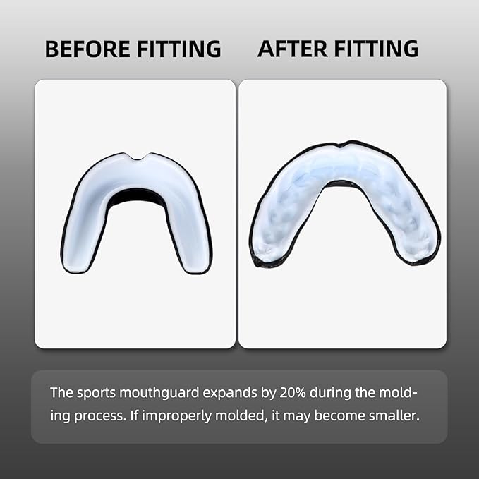 6 Pack Sports Mouthguard, Kids & Youth Mouth Guard with Case for Boxing, MMA, Hockey, Soccer, Basketball, Size M