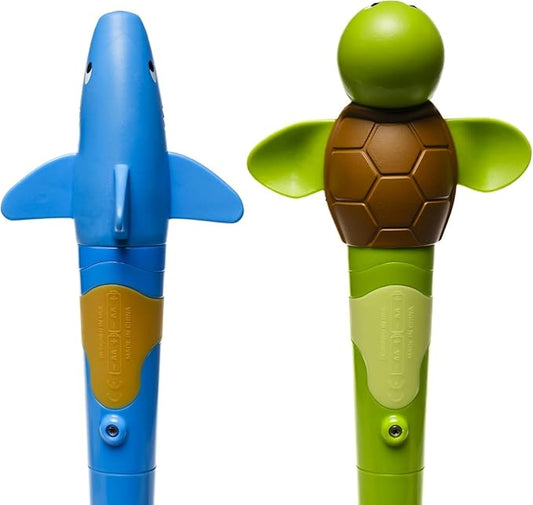 TalkTools Jiggler - Oral Facial Massager - Sensory Awareness Tool for Jaw and Lips | Improve Speech and Feeding Skills (Shark/Turtle - Set of 2) - NOT A Toy - Adult Supervision Required