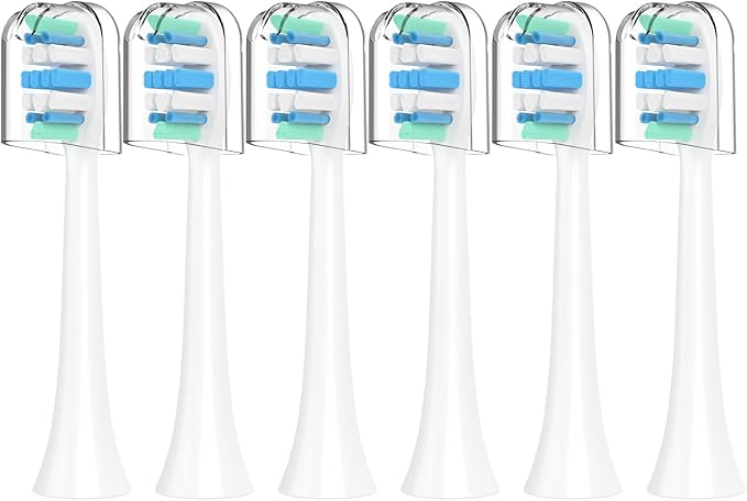 Electric Toothbrush Heads for Philips Sonicare Replacement Heads C1,C2,G2,4100,W,Replacement Brush Head Compatible with Phillips Sonicare Electric Toothbrushes C2,C1,G2,for Sonic Care Brush,6 Pcs