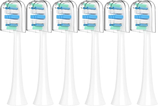 Electric Toothbrush Heads for Philips Sonicare Replacement Heads C1,C2,G2,4100,W,Replacement Brush Head Compatible with Phillips Sonicare Electric Toothbrushes C2,C1,G2,for Sonic Care Brush,6 Pcs