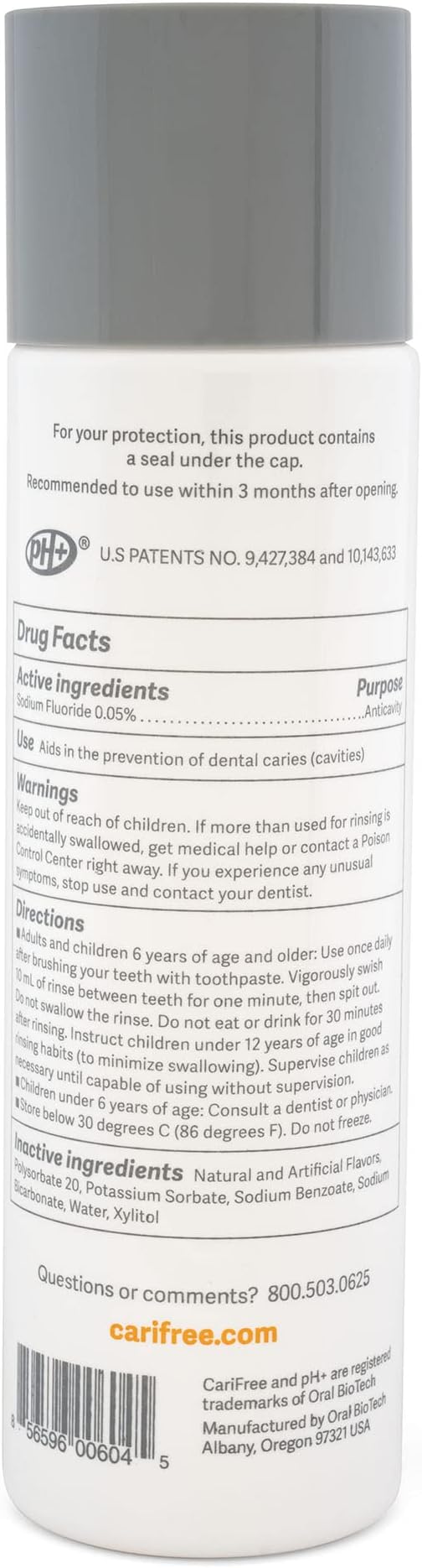 CariFree Maintenance & Prevention Kit, Citrus, Anti-Cavity Fluoride Toothpaste & Mouthwash Freshens Breath and Moistens Mouth, Dentist Recommended for Oral Care (6 Piece Set)