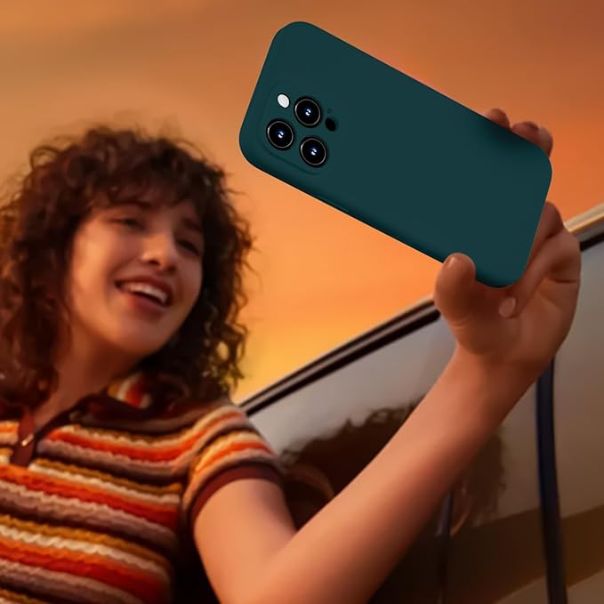 Magnetic for iPhone 15 Pro Case, Compatible with MagSafe, with 9H Nano Screen Protectors, Full Camera Protection, Silicone Shockproof Microfiber Lining Phone Case 6.1", Teal