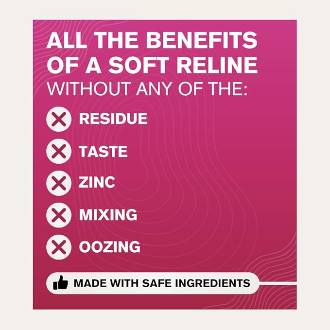 Cushion Grip Thermoplastic Denture Adhesive, 0.35 oz (Travel Size) | Refits and Tightens Loose Dentures for Up to 4 Days | Non-Glue, Zinc-Free, Waterproof Formula, Acts Like a Soft Reliner