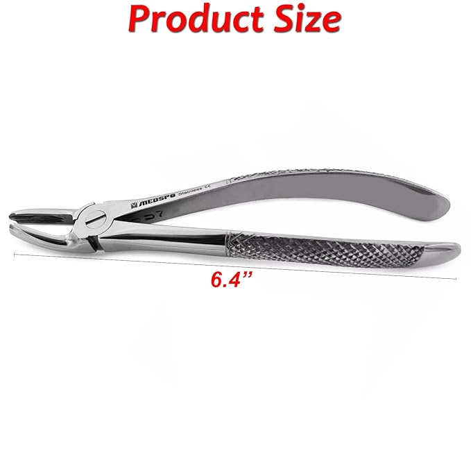 MEDSPO Professional Dental Extraction Forceps, Upper Lower Incisors, Premolars, Molars, Canines, Wisdom Teeth, Dental Tools, CE Certified (Fig. 18)