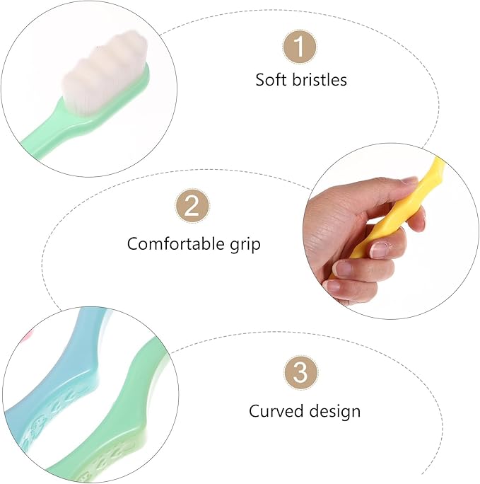 CIYODO 4pcs Ultra Soft Manual Toothbrushes for Sensitive Teeth with Micro-Nano Bristles High-Density Fine Brush Heads Gentle Gum Care for Adults and Fragile Teeth