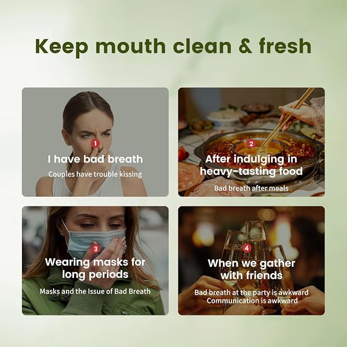 Venrock Double Enzyme Oral Spray Long-Lasting Freshness, Alcohol-Free Oral Spray for Breath Care, Grapefruit Green Grape Flavor, Travel-Sized Breath Spray with Papain & Lysozyme, 30ml/1.01 Fl Oz