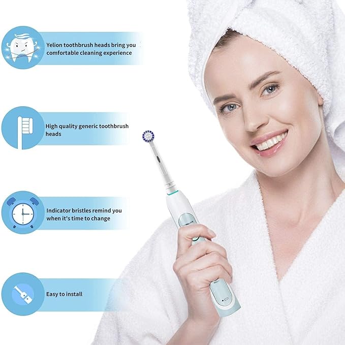Replacement Toothbrush Heads Compatible with Oral B Braun, 8 Pack Professional Electric Toothbrush Heads Brush Heads Refill for Oral-B 7000/Pro 1000/9600/ 500/3000/8000