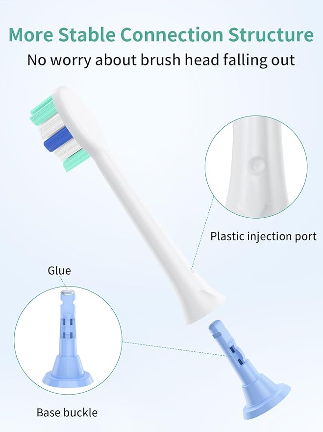 Replacement Brush Heads for Philips Sonicare Toothbrush Handles Toothbrush Heads for Sonicare (Pack of 4)
