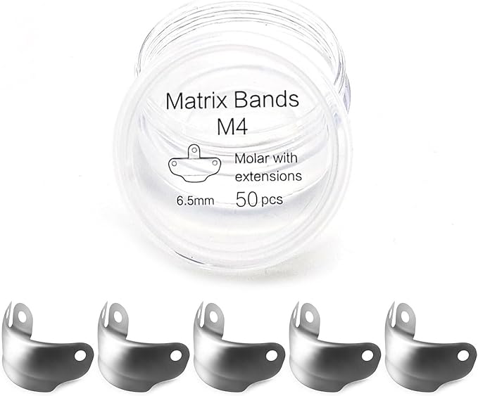 Dental Placing Plier, Dental Sectional Matrix Bands Placing Plier Separator Placer Forceps, Dentistry Material Tools. (6.5mm 50pcs Matrixes)