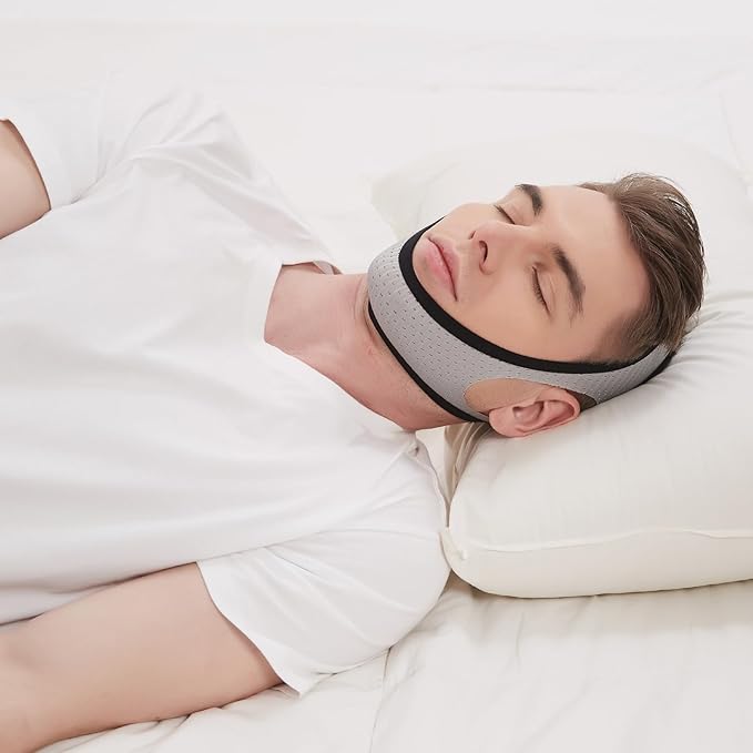 Chin Strap for Sleeping, 2 Pack Breathable Cpap Chin Strap to Keep Mouth Closed While Sleeping