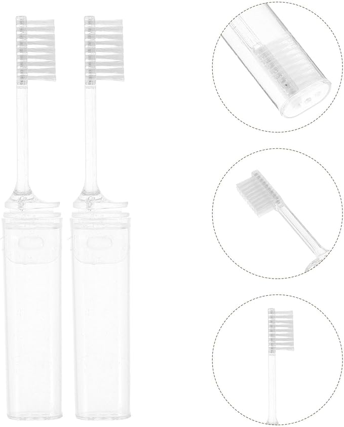 Folding Travel Toothbrush Set 10Pcs with Portable Toothbrush Case Soft Bristles Compact Storage for Camping Hiking and Daily Oral Care