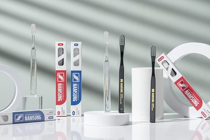 Orthodontic Toothbrush for Braces [4 Packs][Made in Korea] V Trim Cutting American Bristles Braces Toothbrush for Brackets and Wires Cleaning (Ortho Compact 20 Extra Soft, 4 Pack)