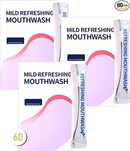 60PCS Travel Size Mouthwash,Portable Mini Mouthwash,Long-Lasting Freshness Travel Mouth Wash for Oral Care A50
