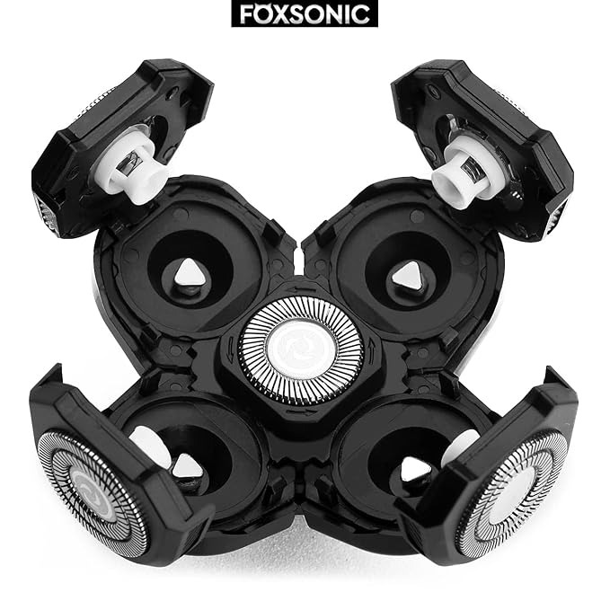 FOXSONIC Upgraded 5 Blades Shaver for Head shaver, 5D Men's Electric Shaver Replacement Heads for Many Main Brands Bald Men Head Shaver Blades