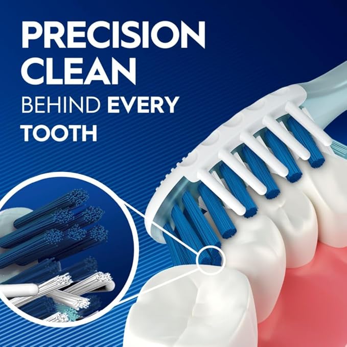 Oral-B Pro Health CrossAction Plaque Removal toothbrushes, 6 Count Toothbrush Soft, Deep Reach in Tight Spaces, Tongue Scraper Tooth Brush, Plaque Fighter, Gentle on Teeth, Gum stimulators