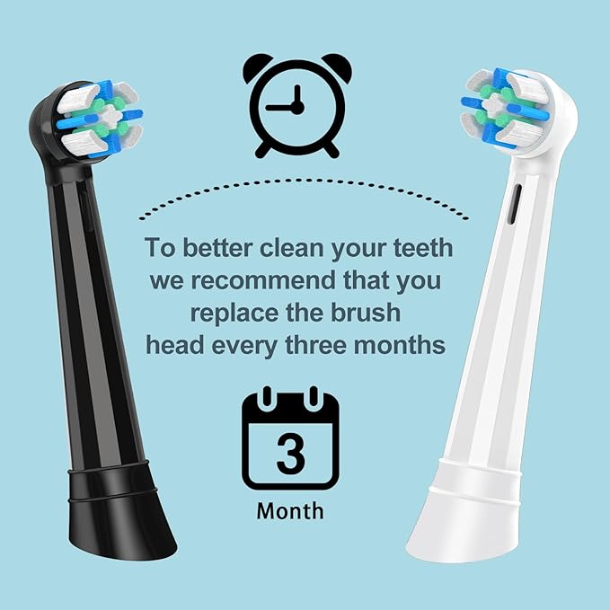 6 Count IO Replacement Heads Compatible with Oral B IO 2/3/4/5/6/7/8/9/10 Series Electric Toothbrushes, Medium Softness Brush Heads Compatible with Oral B iO for Teeth and Gums Care (Black)