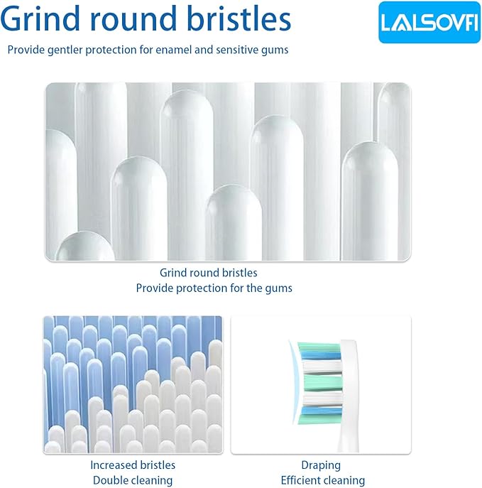 Toothbrush Replacement Heads Compatible with Philips Sonicare and More Click-on Handles 12 Pack