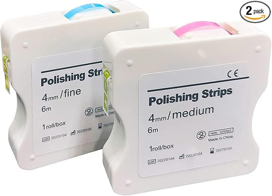 2Box Dental Polishing Strips, 4mm Tooth Interdental Resin Surface Sanding, Teeth Whitening Oral Care, Dental File for Teeth, Dentist Tools