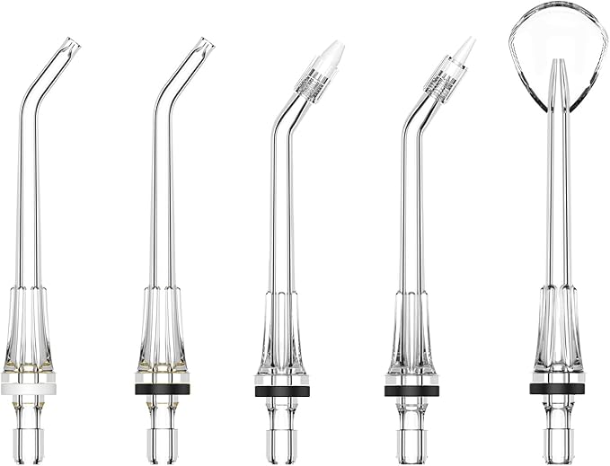 Water Flosser Replacement Tips for FlossJet Water Dental Flosser,5 Replacement Jet Tips with Oral Irrigator,Standard Water Dental Flosser Jet Tips,360° Rotatable Replacement Heads for Deep Cleaning