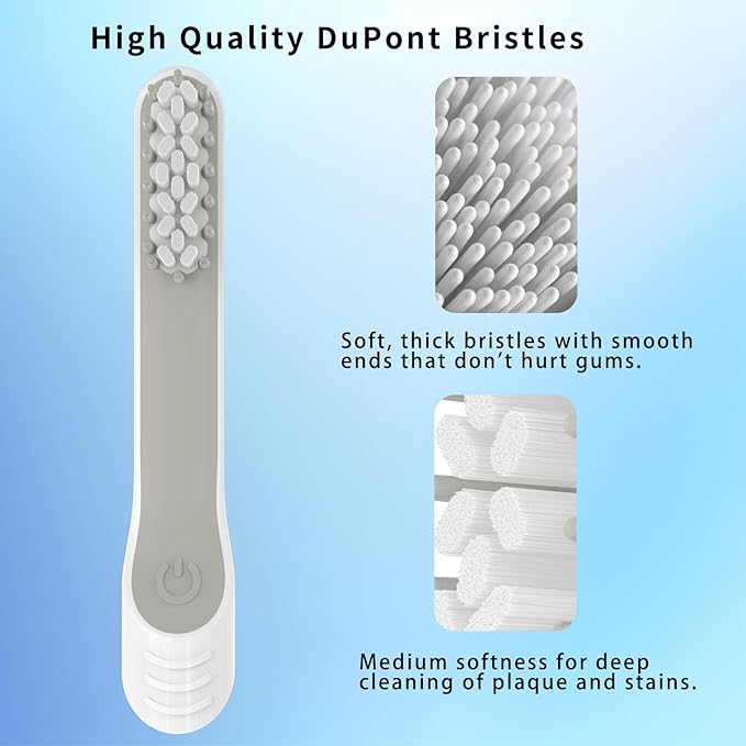Toothbrush Replacement Heads for Quip Adult Electric Toothbrush, Soft Bristles, 6 PackBrush Head Refills, White