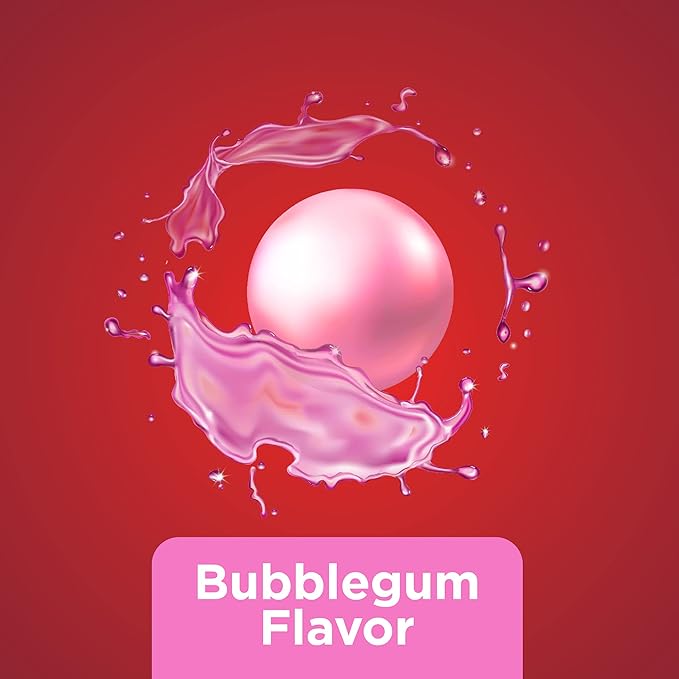 Amazon Basic Care Children's Pain Reliever Oral Suspension Liquid, Bubblegum Flavor, Acetaminophen 160 mg per 5 ml, Effective, Fever Reducer for Age 2-11 Years, Red, 4 fl oz (Pack of 1)