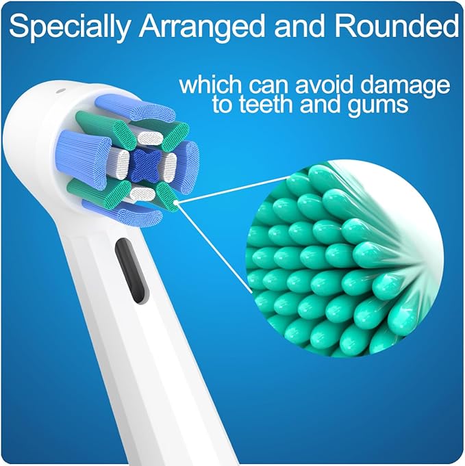 8 Pack Replacement Heads Compatible with Oral B iO Toothbrushes, Brush Heads for Oral-B iO 2/3/4/5/6/7/8/9/10/7G Series, with Covers, Black+White