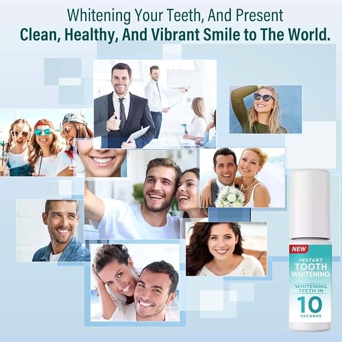 Tooth Paint, Instant White Paint for Teeth, Teeth Whitening Paint Kit, Portable Tooth Polish Uptight White, Regain Confident Smile