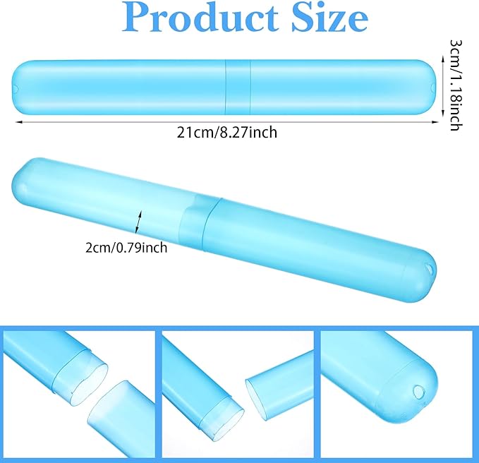 60pcs Travel Toothbrush Holders - Portable ABS Toothbrush Covers, Breathable Travel Toothbrush Holder for Home, Camping, Business Trips, 4 Colors (Blue, Orange, Purple, White)