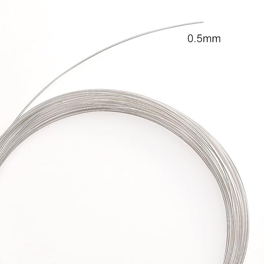 Silver Plated Wire 0.5mm 10 Meters Bead Cord for Bracelet Necklace Charm Beading Jewelry Making Findings