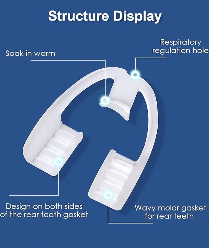 Night Guards for Teeth Grinding, 3 Count, Comfort Fit Design, Medical Grade EVA, Clear, Helps Reduce Teeth Clenching Pack of 2