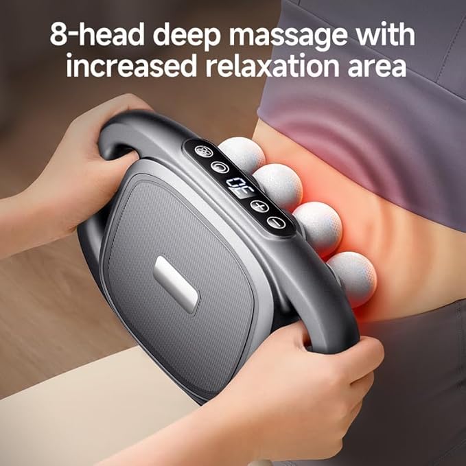 16-Drive 8-Head Massage Gun Set, New Upgrade Massage Gun with 8 Heads, 3 Modes & 30 Levels for Relaxation and Muscle Relief