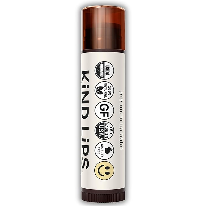Kind Lips Vanilla Lemon Lip Balm 2 Pack – Hydrating Organic Lip Care with Refreshing Citrus & Sweet Vanilla – Natural, Gluten-Free, Grain-Free, Made in USA