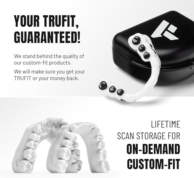 TRUFIT - Custom Sports Mouthguard, Football Mouth Guard, Custom Fit Mouth Guard, Boxing, Lacrosse, Hockey, MMA, Football, Dental Mouthpiece, Adult & Youth, Durable, BPA-Free, Slim, Comfortable Fit