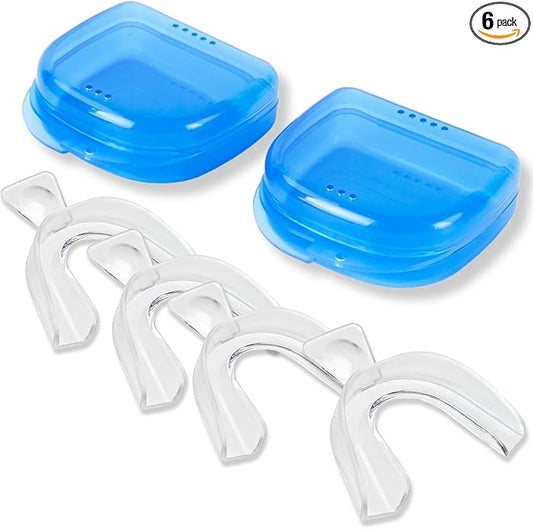 Moldable Teeth Trays for Whitening - 4 Pcs Trays with 2 Pcs Cases - Compatible with Opalescence Teeth Whitening Gel