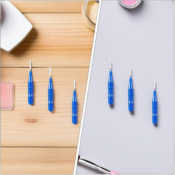 ARTIBETTER 50pcs Interdental Brushes for Braces Floss Brushes for Teeth Toothpick Oral Flossing Head Teeth Cleaning Tool 2. 5mm Blue