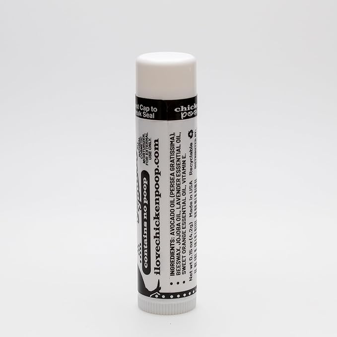 Chicken Poop® Lip Balm 100% Natural Moisturizer for Dry, Chapped Lips, 0.15 oz, (Original), Pack of 5