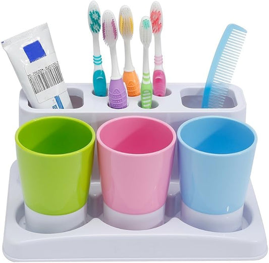 Toothbrush Toothpaste Holder Stand for Bathroom Storage Organizer