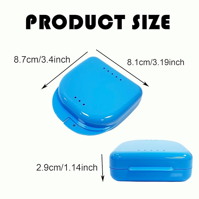 10 Pack Retainer Case,Dental Retainer Box with Vent Holes,Multicolor Storage Container for Aligner Mouth Guard Denture Box (Transparent)