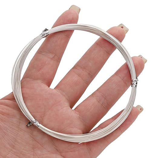 Silver Plated Wire 0.4mm 10 Meters Bead Cord for Bracelet Necklace Charm Beading Jewelry Making Findings