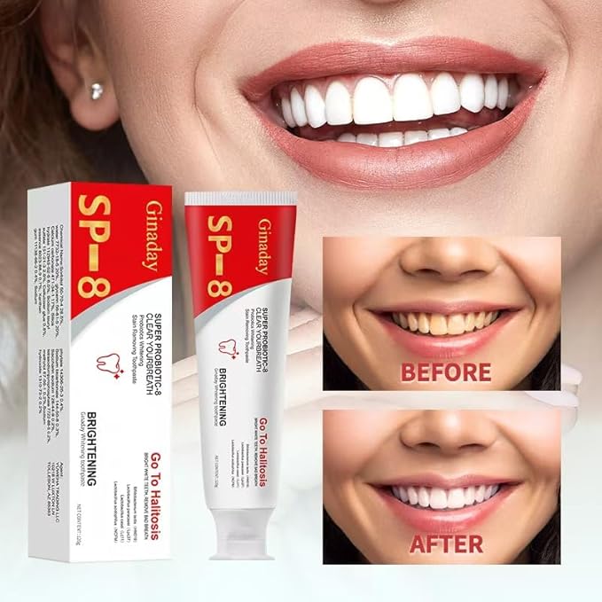 SP-8 Probiotic Toothpaste, Fresh Breath Deep Cleaning Care Ultra Whitening SP-8 Toothpaste. (1Pcs)