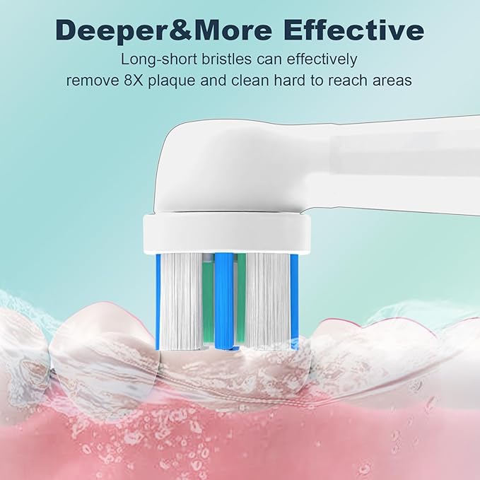 iO Replacement Heads Compatible with Oral B iO 3 4 5 6 7 8 9 10 Series Electric Toothbrush,IO Toothbrush Heads Compatible with Oral B iO,Medium-Hard bristles Care for Your Teeth,White