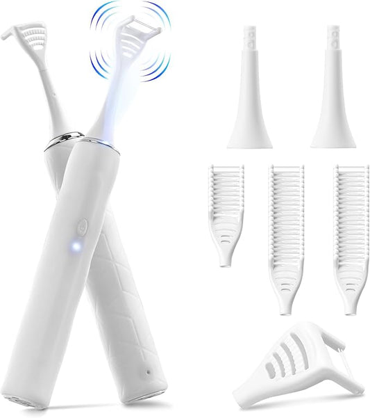 Electric Flosser for Teeth: with 4 Speeds and 50 Replacement Heads Instead of Water Floss and Floss Picks as Gum Stimulator,Tongue Cleaner,Dental Tools for Adults & Kids