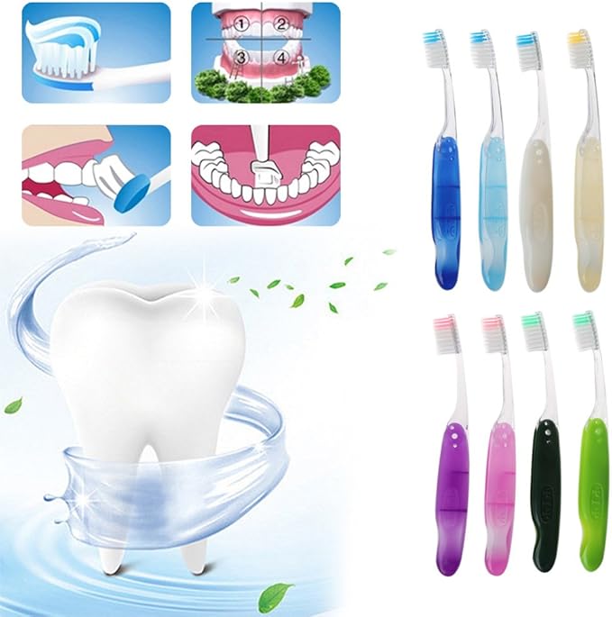 1pc Foldable Soft Hair Portable Toothbrush Travel Camping Hiking Outdoor Toothbrush