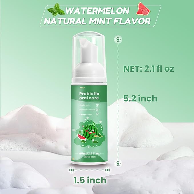 Fluoride Free Foam Kids Toothpaste - Natural Teeth Clean and Whitening Toothpaste with Mint Flavor for U Shaped Toothbrush Travel Size(4 Pack Mix)