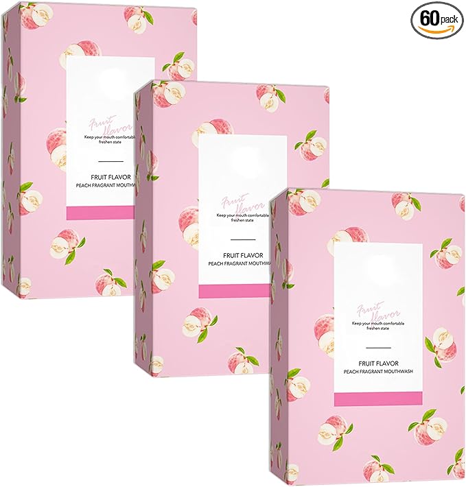 Travel Size Mouthwash,Mini Mouthwash Travel Size Bulk Portable Mouth Wash Set,Individual Small Travel Mouth Wash Packets for Fresh Breath(Pack of 60) A21