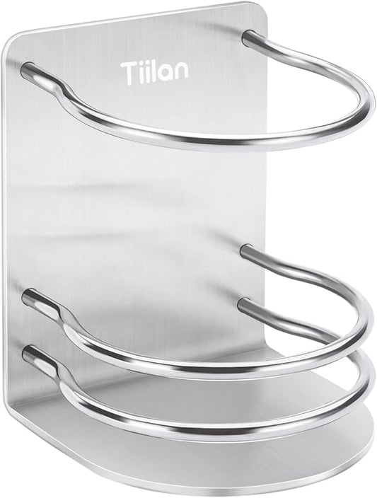 Toothbrush Holder Wall Mounted, Bathroom Storage Stand for Razor, Toothpaste - Self Adhesive, Stainless Steel, Silver
