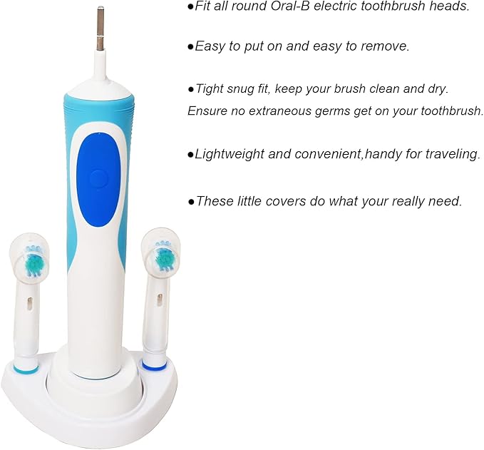 Toothbrush Cover for Oral-b Electric Toothbrush Replacement Heads Cover for Travel Toothbrushes, Brush Protection Cover for Home (3 PCS)